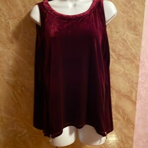 Women new no tag cold shoulder top long sleeves size M color burgundy